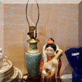 D45. Asian porcelain lamp. 